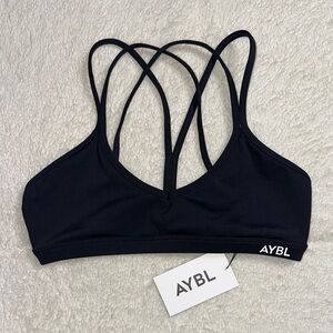 AYBL Essential Strappy Sports Bra in Black - BRAND NEW WITH TAGS.